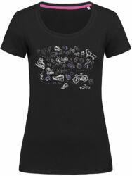 Bontis Női póló SPORT - Fekete / lila | 2XL (TRI-W-SPORT-blo-prpl-XXL)