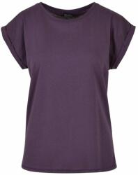 Build Your Brand Bluză lejeră cu mânecă scurtă pentru femei - Închisă violet | XXXL (BY021-1000343583)