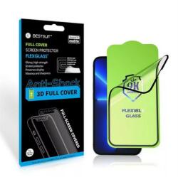 BestSuit iPhone 15 Pro (6.1") flexibilis hibrid fólia, edzett, 3D full glue, Bestsuit - bluedigital