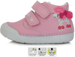 D.D.Step Kutyás rózsaszín baba cipő (Méret 21)