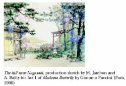 Ricordi Collina Presso Nagasaki Bozzetto Atto I di Madama Butterfly di G. Puccini (STP6)