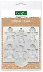 Katy Sue Designs Mulaj Silicon Craciun - Iarna, 6 Omuleti Gingerbread (CA0207)