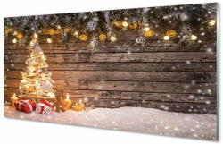 tulup. hu Akrilkép Karácsonyfa díszítés hó 100x50 cm 2 fogas