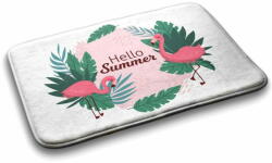 tulup. hu Fürdőszobai szőnyeg Flaminga madarak 90x60 cm Fehér és szürke
