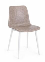 Bizzotto Set 2 scaune alb bej Kyra 44x50x80 cm (0734325)