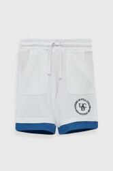 United Colors of Benetton gyerek pamut rövidnadrág fehér, állítható derekú - fehér 130 - answear - 10 990 Ft