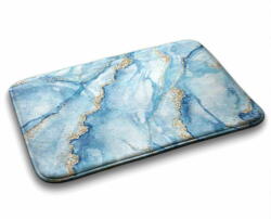 tulup. hu Nedvszívó fürdőszoba szőnyeg Kék márvány 90x60 cm Fehér és szürke