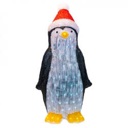 Blaumann Pinguin decoratiune luminoasa de exterior din acril cu 150 led-uri, 8 jocuri de lumini, culoare multicolor, dimensiune 98 cm, alimentare la priza, MI-1048 (MI-1048)