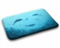  tulup. hu Zuhany kilépő szőnyeg Delfinek 75x45 cm Fehér