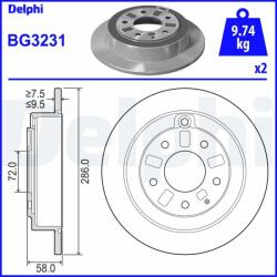 DELPHI féktárcsa DELPHI BG3231 (BG3231)