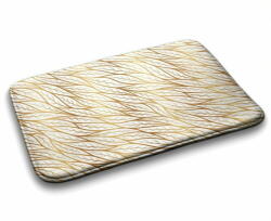 tulup. hu Zuhany kilépő szőnyeg Aranylevelek mintázata 75x45 cm Fehér
