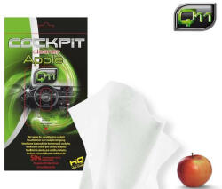Q11 | műszerfalápló & tisztító kendő | alma illat | fényes hatás | 30 db