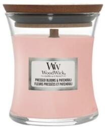 WoodWick Lumânare parfumată în pahar - Woodwick Hourglass Candle Pressed Blooms & Patchouli 275 g
