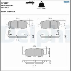 DELPHI Klocki Ham. Nissan Qashqai 07- (lp1807)