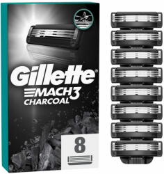 Gillette Mach3 Charcoal Tartalék borotvafejek férfiaknak, 8 db
