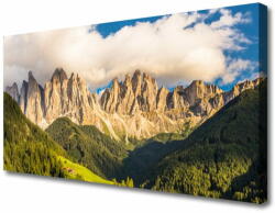 tulup. hu Canvas kép Csúcstalálkozók hegység felhők Forest Meadow 100x50 cm