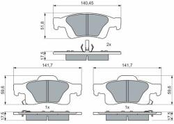 Bosch fékbetétkészlet, tárcsafék BOSCH 0 986 460 081 (0 986 460 081)
