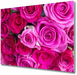  tulup. hu Üveg vágódeszka Egy csokor rózsaszín rózsa 2x30x52 cm - mall - 15 900 Ft