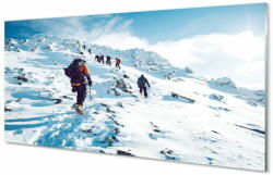 tulup. hu Akrilkép Hegymászás a hegyekben télen 120x60 cm 2 fogas