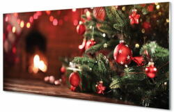 tulup. hu Akrilkép Karácsonyfa baubles fények ajándék 120x60 cm 2 fogas