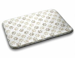 tulup. hu Fürdőszobai szőnyeg Kutya mancsok 90x60 cm Fehér és szürke