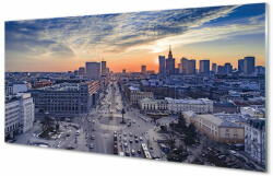 tulup. hu Konyhai üveg panel Varsó felhőkarcolók Sunset 100x50 cm