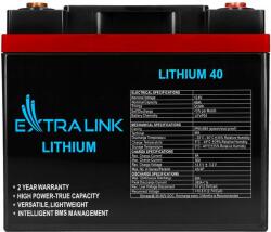 ExtraLink Baterie LiFePO4 pentru UPS, Extralink, 40Ah, 12.8V, BMS, IP65, ABS, M8, Multifunctionala, Negru (EX.30431)