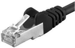 PremiumCord Patchcord SFTP RJ45-RJ45 Cat. 6A, 0.25m, negru, "SFTP-6A-0.25-BK (SFTP-6A-0.25-BK) - vexio