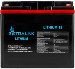 ExtraLink Baterie LiFePO4 pentru UPS, Extralink, 18Ah, 12.8V, BMS, IP65, ABS, M5, Multifunctionala, Negru (EX.30417)