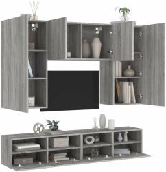 vidaXL 5 darab szürke sonoma színű szerelt fa fali TV-bútor (3216523) - pepita