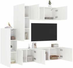 vidaXL 5 darab fehér szerelt fa falra szerelhető TV-bútor (3216489) - pepita