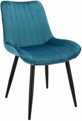 Jumi Konyha-nappali szék, Jumi, Viva, bársony, fém, sötétkék, 54x61x83 cm (SD-276062)