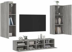 vidaXL 5 darab szürke sonoma színű szerelt fa fali TV-bútor (3216544) - pepita