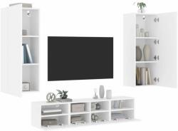 vidaXL 5 darab fehér szerelt fa falra szerelhető TV-bútor (3216539) - pepita