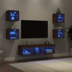 vidaXL 7 darab barna tölgyszínű szerelt fa TV-bútor LED-del (3216589) - pepita