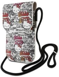 Hello Kitty Leather Tags Graffiti Cord bag - beige