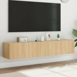 vidaXL 2 db sonoma-tölgy színű fali TV-szekrény LED-del 80x35x31 cm (837286) - pepita