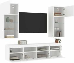 vidaXL 5 darab fehér szerelt fa fali TV-bútor LED-del (3216743) - pepita