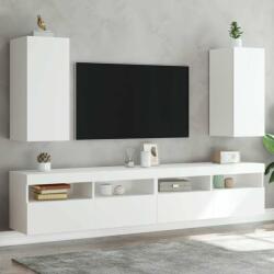 vidaXL 2 db fehér falra szerelhető TV-szekrény LED-ekkel 30, 5x35x70 cm (837233) - pepita