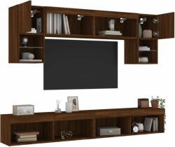vidaXL 6 darab barna tölgyszínű szerelt fa TV-bútor LED-del (3216710) - pepita
