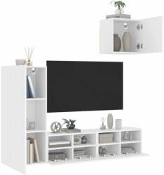 vidaXL 4 darab fehér szerelt fa fali TV-bútor (3216500) - pepita