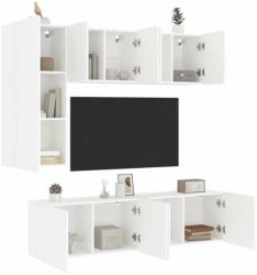 vidaXL 5 darab fehér szerelt fa falra szerelhető TV-bútor (3216464) - pepita