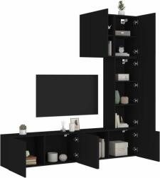 vidaXL 5 darab fekete szerelt fa falra szerelhető TV-bútor (3216483) - pepita