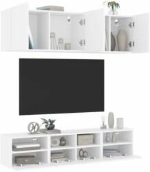 vidaXL 5 darab fehér szerelt fa falra szerelhető TV-bútor (3216511) - pepita