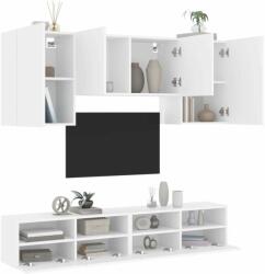 vidaXL 5 darab fehér szerelt fa falra szerelhető TV-bútor (3216525) - pepita