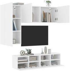 vidaXL 4 darab fehér szerelt fa fali TV-bútor (3216532) - pepita