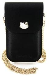 Hello Kitty Leather Metal Logo Chain bag - black
