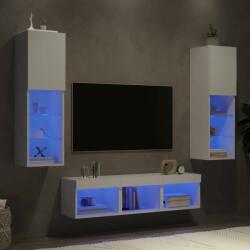 vidaXL 5 darab fehér szerelt fa fali TV-bútor LED-del (3216604) - pepita