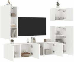 vidaXL 5 darab fehér szerelt fa falra szerelhető TV-bútor (3216446) - pepita