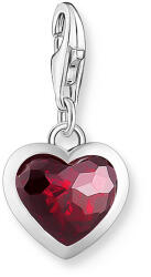 Thomas Sabo Piros szív ezüst foglalatban női charm - 2094-699-10 (2094-699-10)